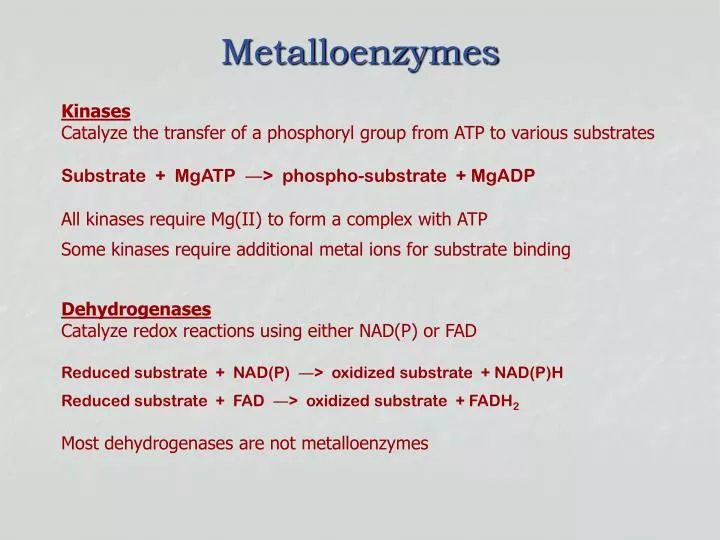 PPT Metalloenzymes PowerPoint Presentation, free download ID6238349