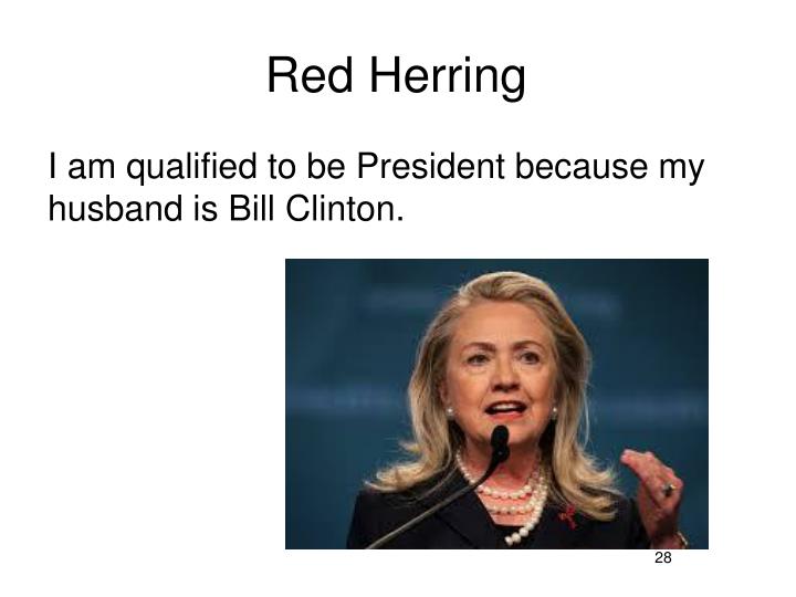 define red herring fallacy president trump example
