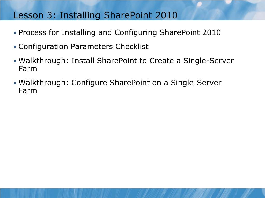 Ppt Module 1 Introducing Sharepoint 2010 Powerpoint Presentation