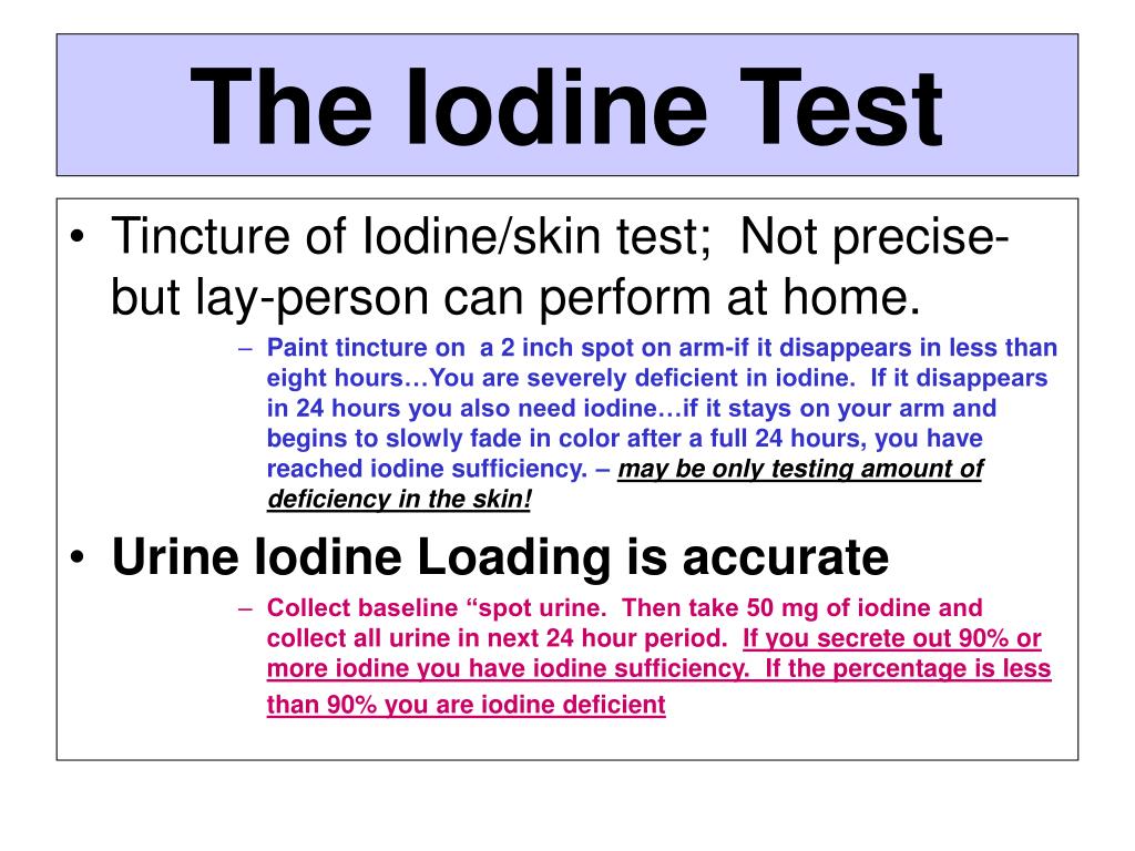 iodine skin test