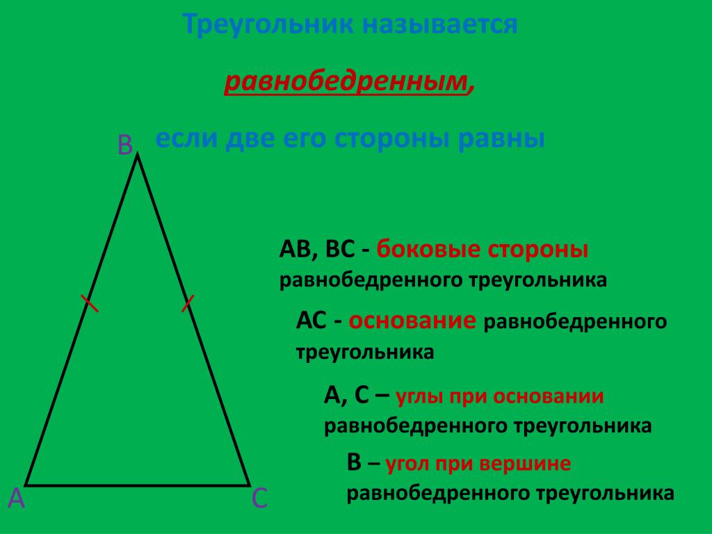 Равнобедренный треугольник почему углы равны. Высота в равнобедренном треугольнике. Углы равнобедренного треугольника. Название сторон равнобедренного треугольника. TG В равнобедренном треугольнике.