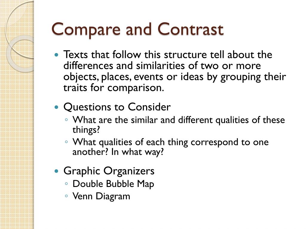 Title for compare and contrast essay