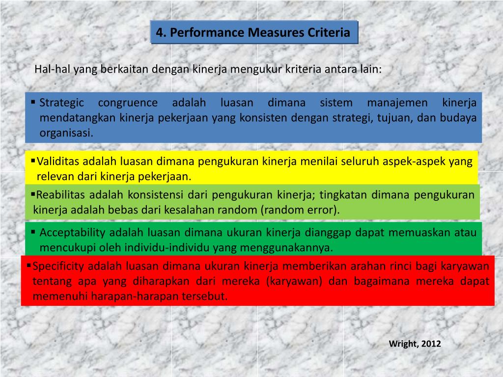 Performance measures. Criterion or measure.