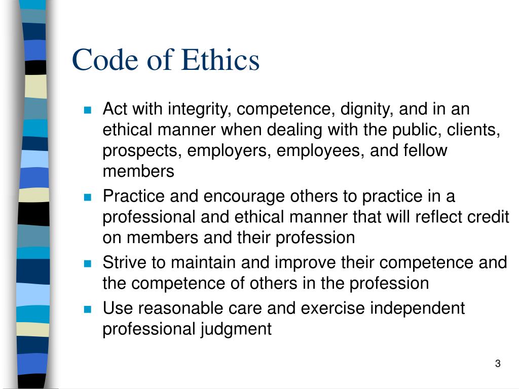 PPT Code Of Ethics And Standards Of Professional Conduct PowerPoint 