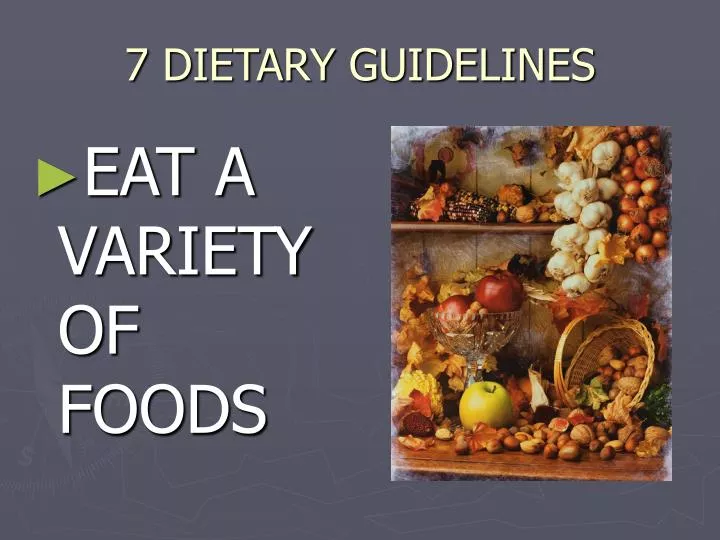 7 dietary guidelines n.