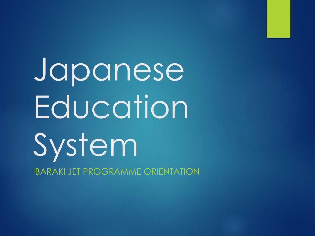 education system in japan presentation