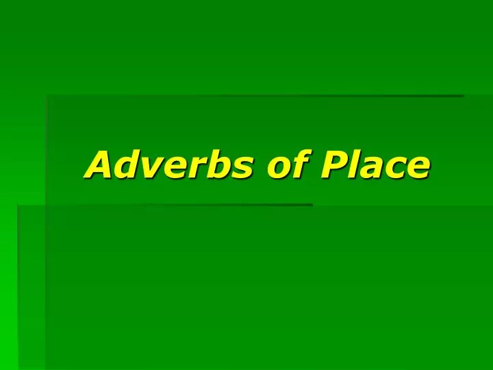 adverbs of place n.