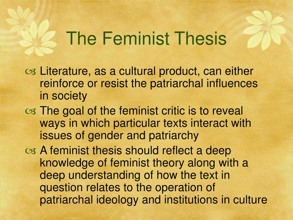 thesis statements about feminist