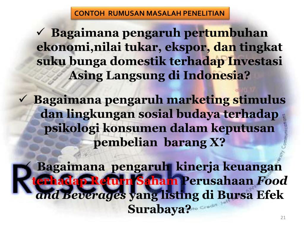 PPT Perumusan Masalah dan Latar Belakang Penelitian