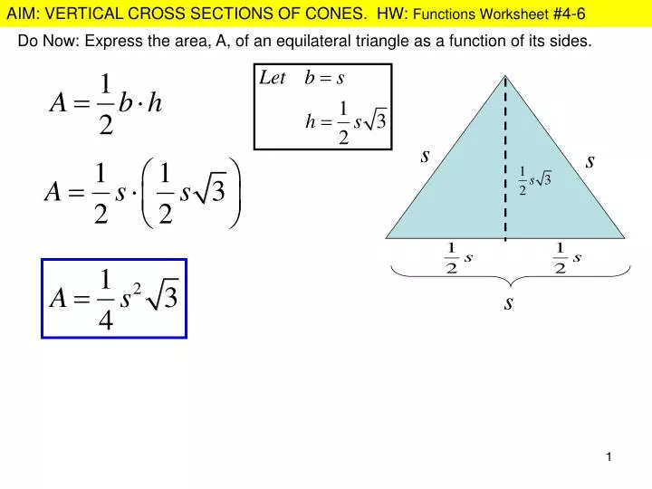 Area Equation Of Equilateral Triangle