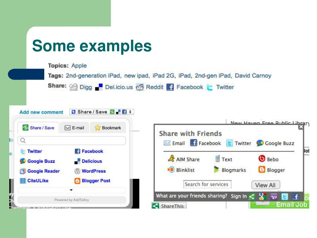 Social Tagging Example PPT - Tagging, Bookmarking, and Cataloging: The Social Side PowerPoint ...