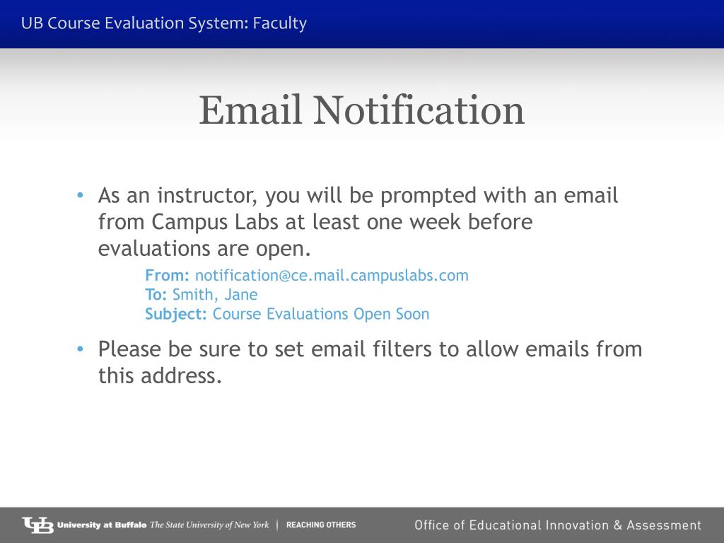 PPT Using the UB Course Evaluation System PowerPoint Presentation