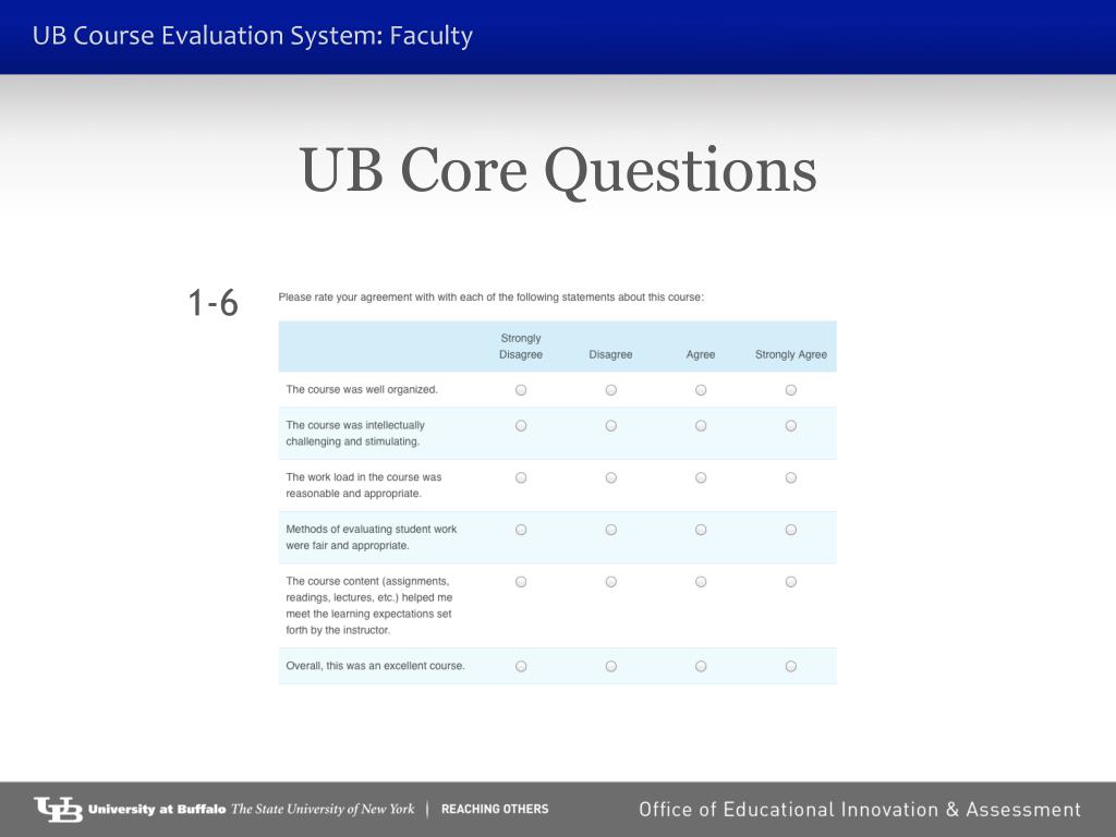 PPT Using the UB Course Evaluation System PowerPoint Presentation