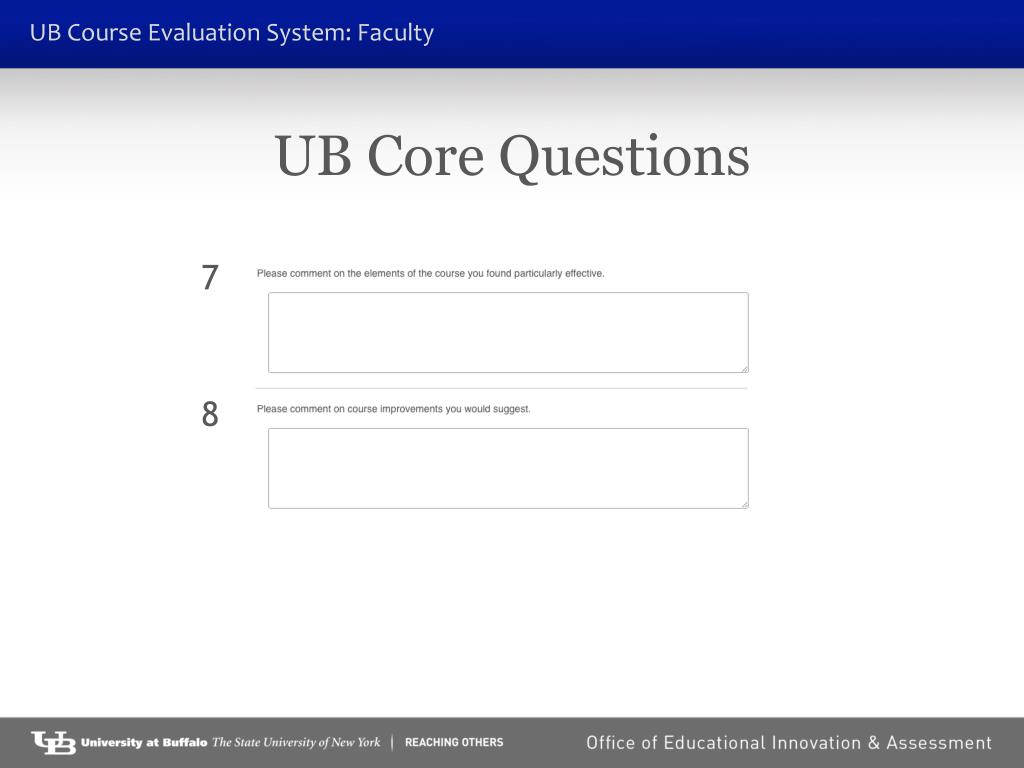PPT Using the UB Course Evaluation System PowerPoint Presentation