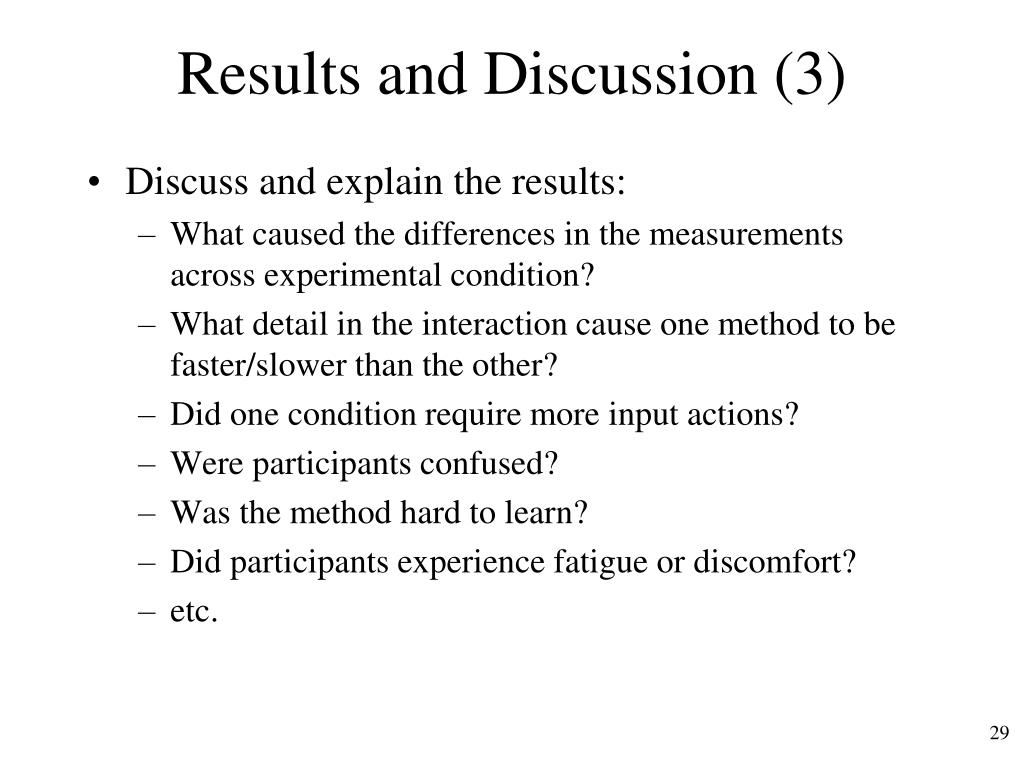 results and discussion definition in research
