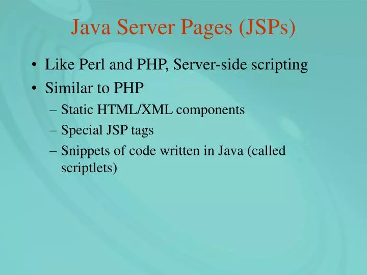 PPT - Java Server Pages (JSPs) PowerPoint Presentation, free download ...