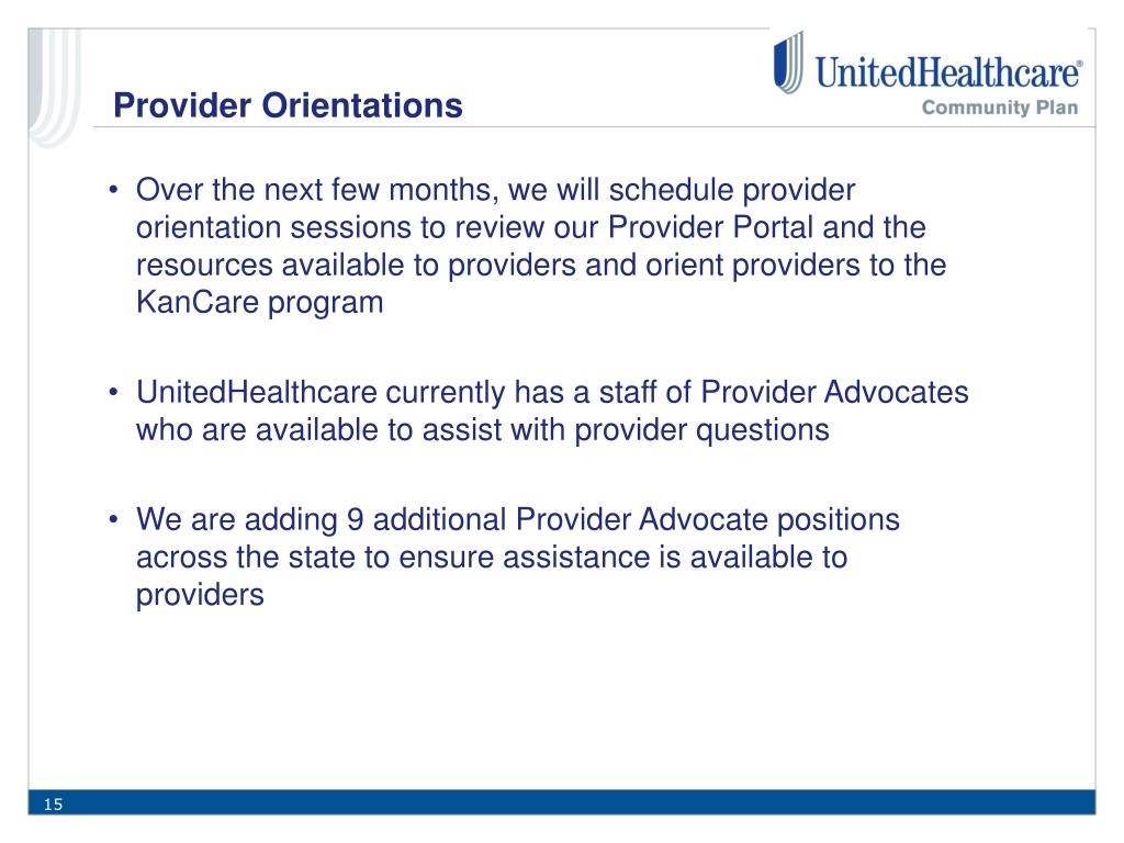 Provider Introduction PPT - Introduction to UnitedHealthcare Community Plan Kansas Tony Sun ...
