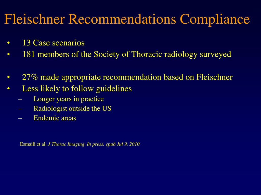 Lung Nodule Fleischner Criteria