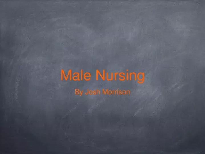 male nursing n.