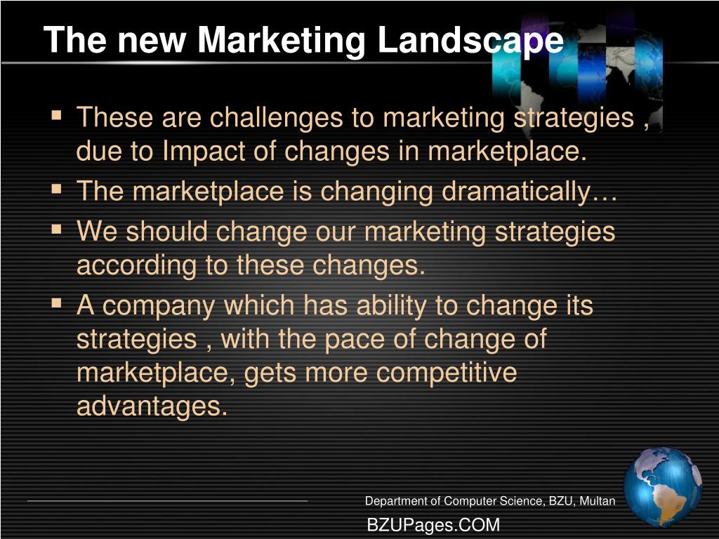 The changing marketing landscape