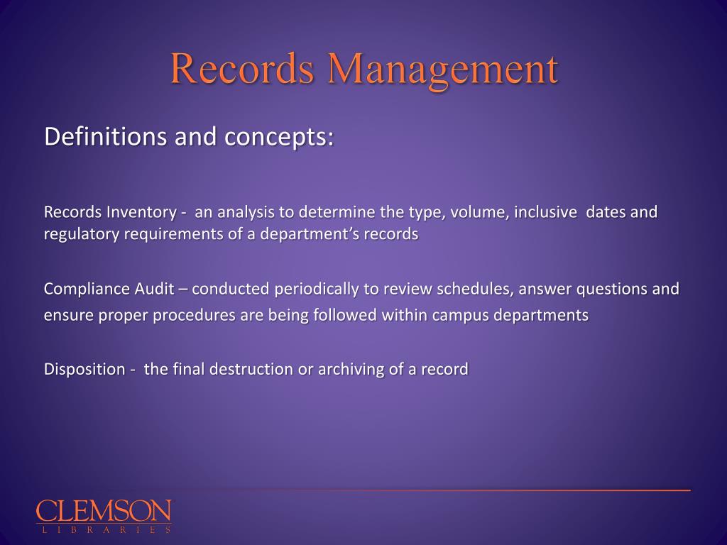 powerpoint presentation on records management