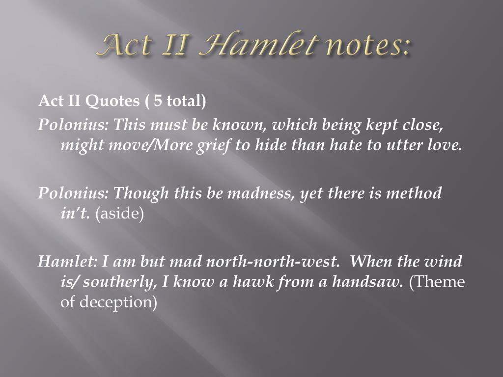 PPT - Notes on Hamlet Act II PowerPoint Presentation, free download