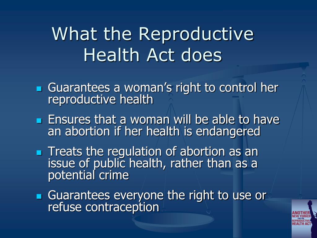 PPT The Reproductive Health Act PowerPoint Presentation, free