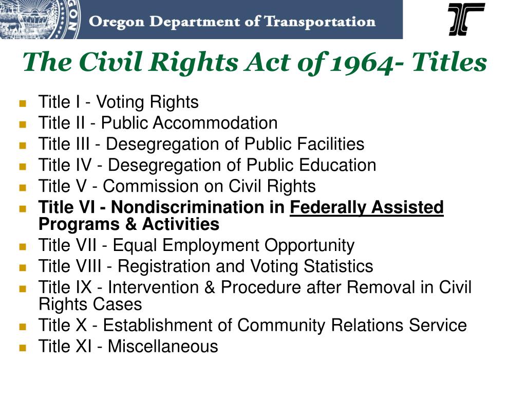 title vi civil rights act 1964