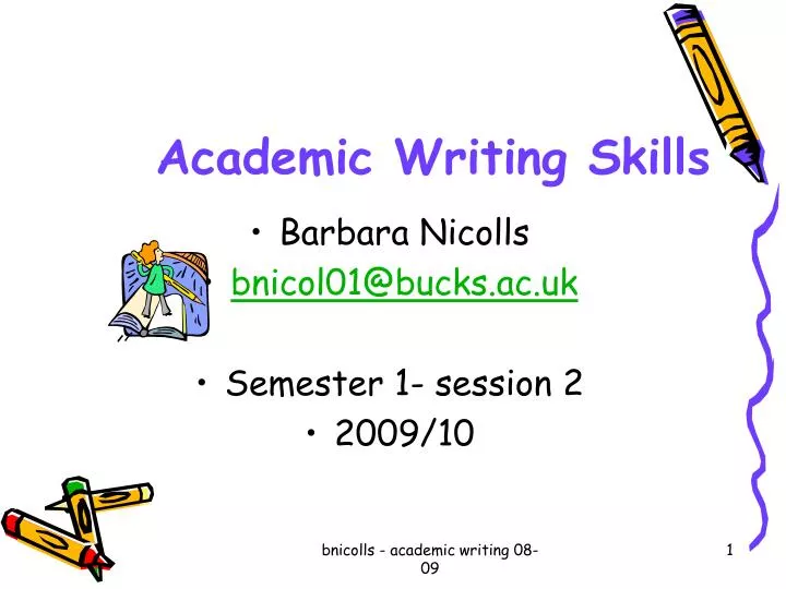 academic writing skills powerpoint presentation