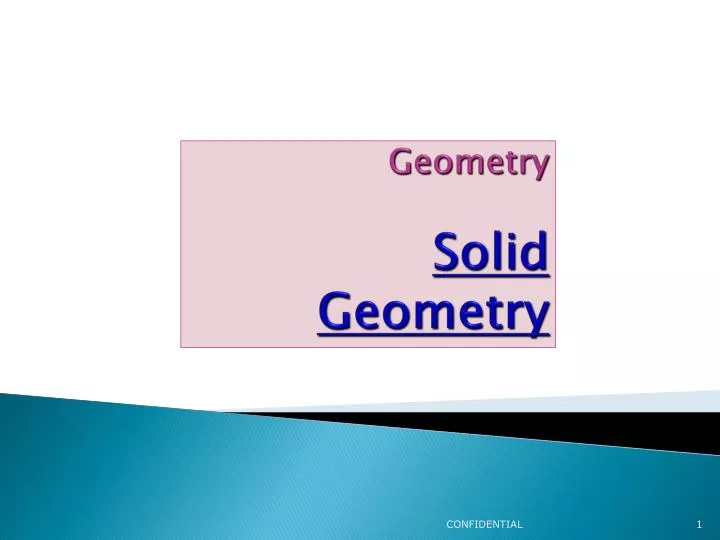 geometry solid geometry n.