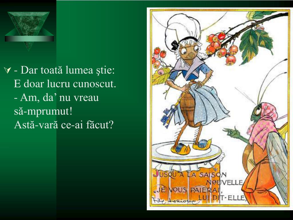 Greierele Si Furnica Marin Sorescu PPT - GREIERELE ŞI FURNICA de Marin Sorescu PowerPoint Presentation, free download - ID:6254672