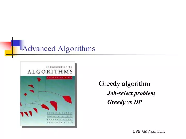 PPT - Advanced Algorithms PowerPoint Presentation, free download - ID ...