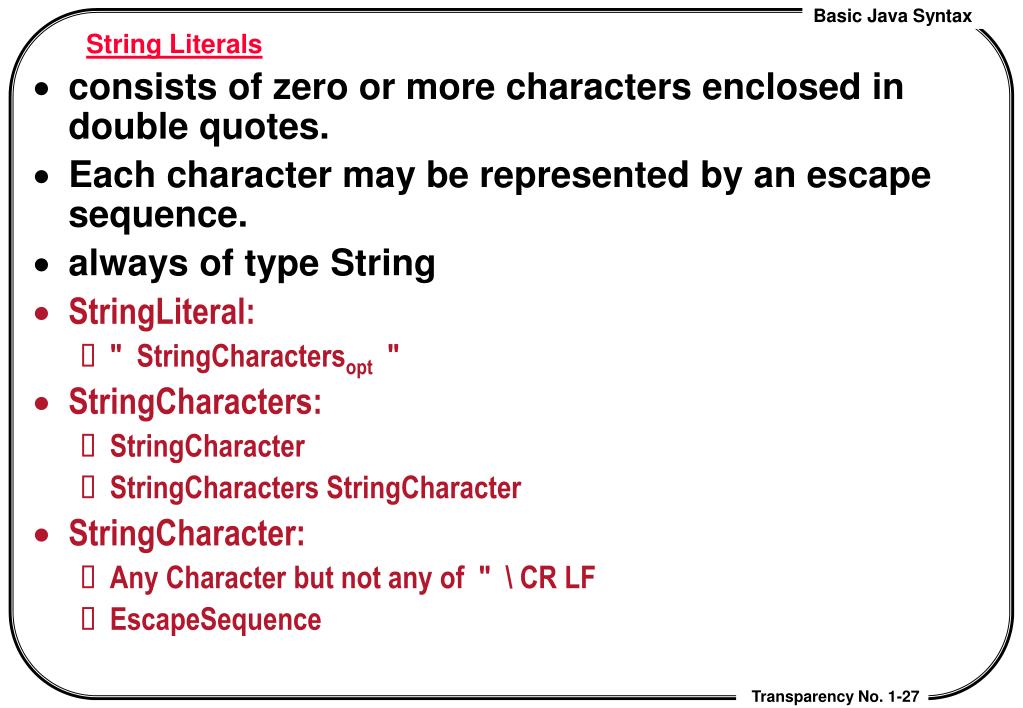 PPT - Lecture 2. Basic Java Syntax PowerPoint Presentation, free download - ID:6256490