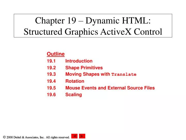 PPT Chapter 19 Dynamic HTML Structured Graphics ActiveX Control