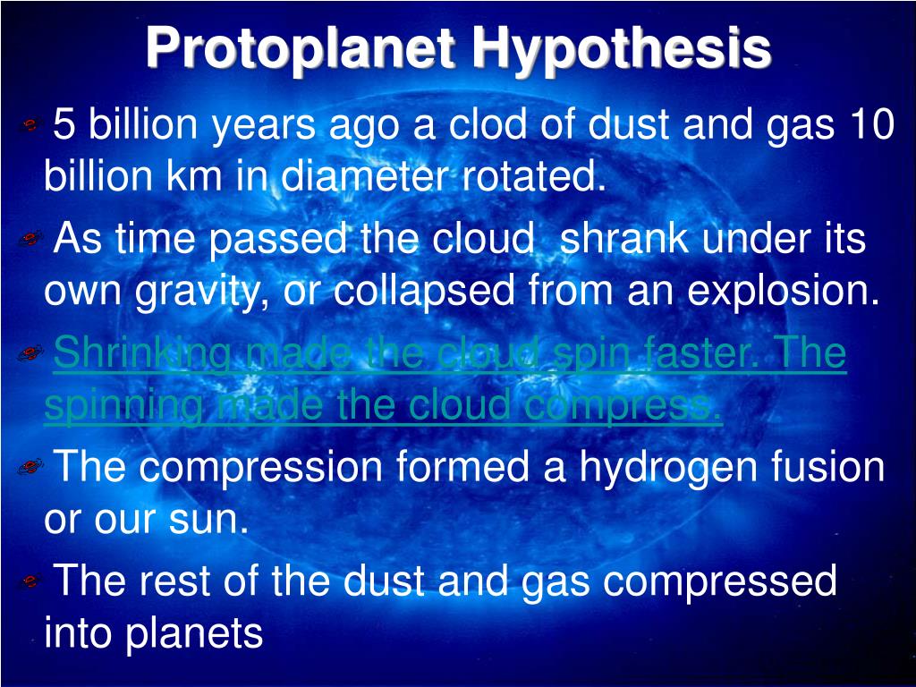 definition of the protoplanet hypothesis