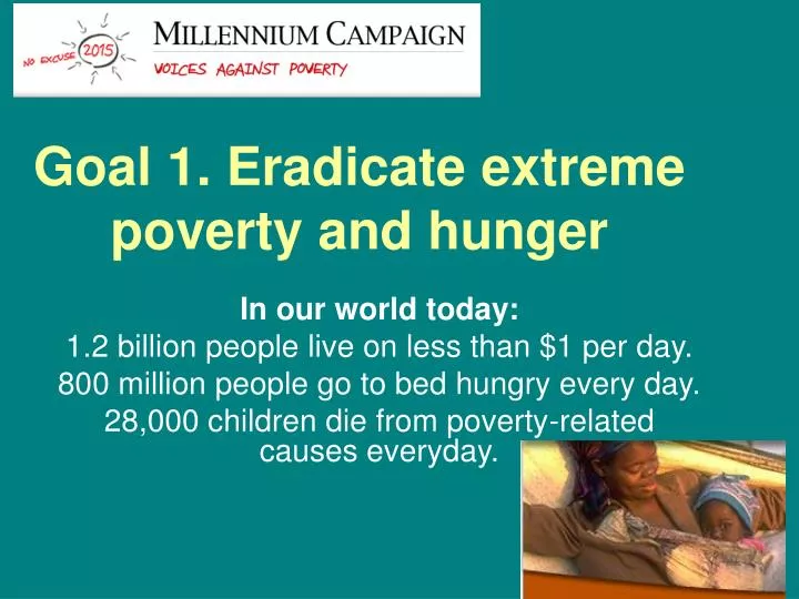 essay about eradicate extreme poverty and hunger