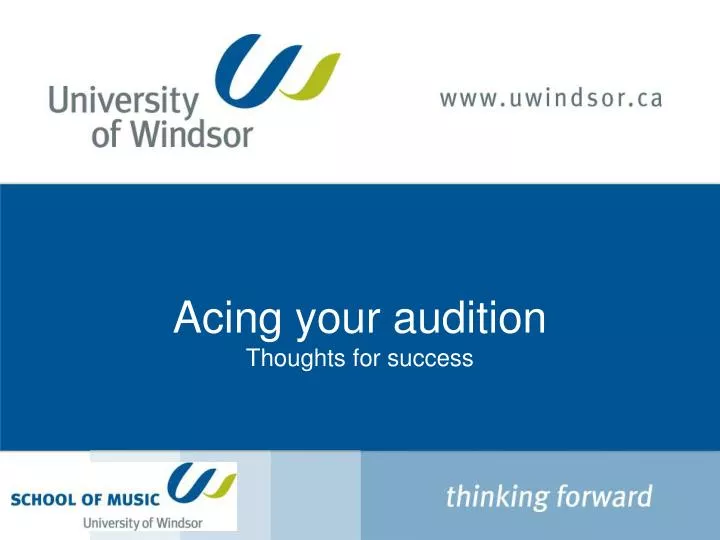 acing your audition thoughts for success n.