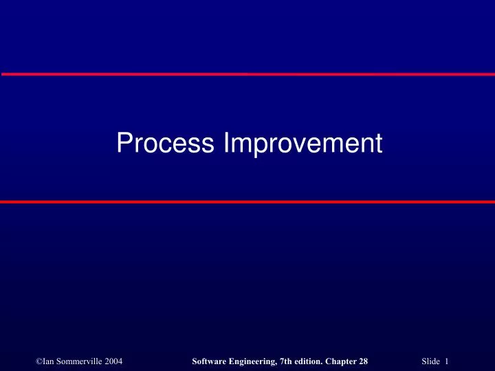 process improvement n.
