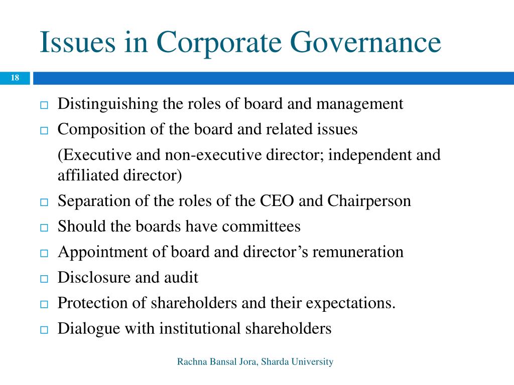 case study about corporate governance