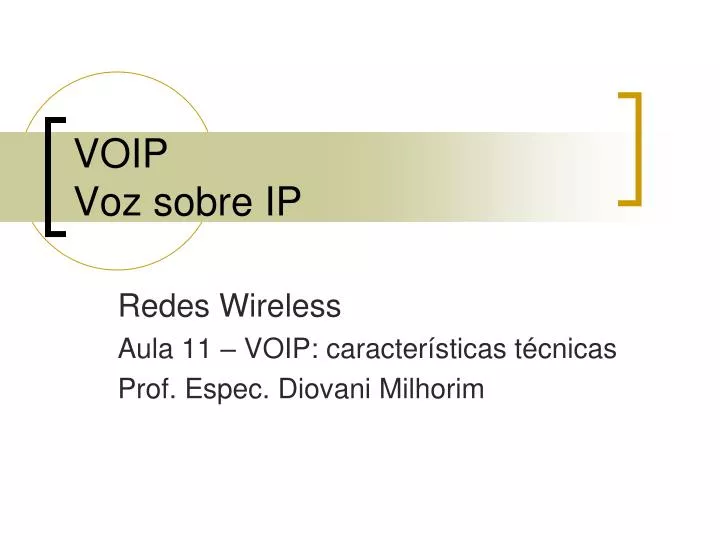 PPT - VOIP Voz Sobre IP PowerPoint Presentation, Free Download - ID:6263939