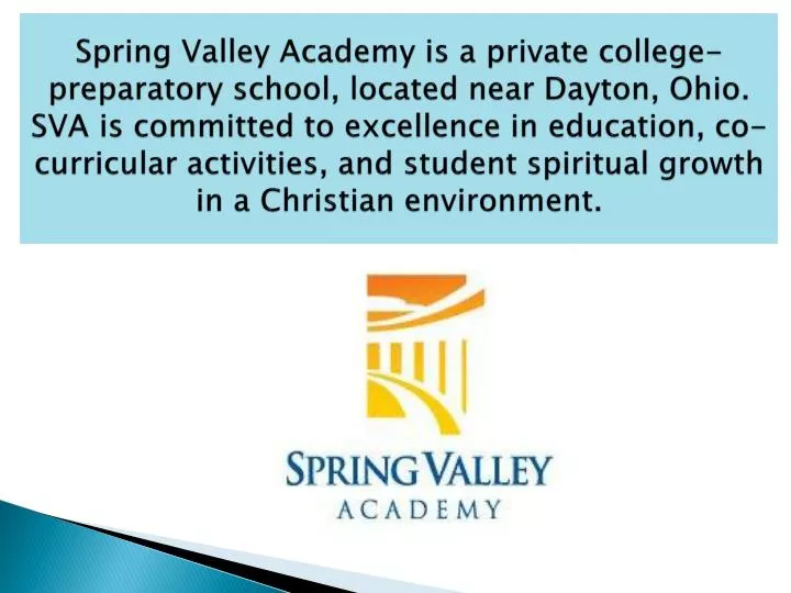 PPT Spring Valley Academy is excellence in education. PowerPoint