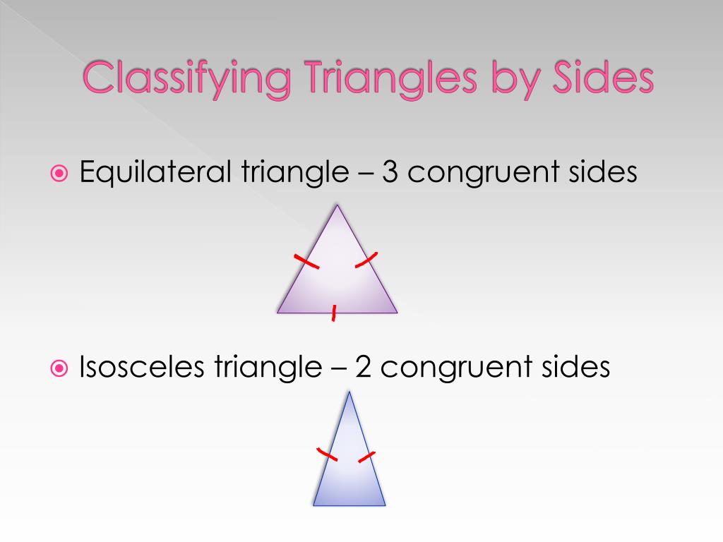 Ppt Classifying Triangles Angles Of Triangles Powerpoint