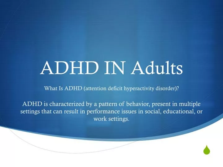 presentations of adhd in adults