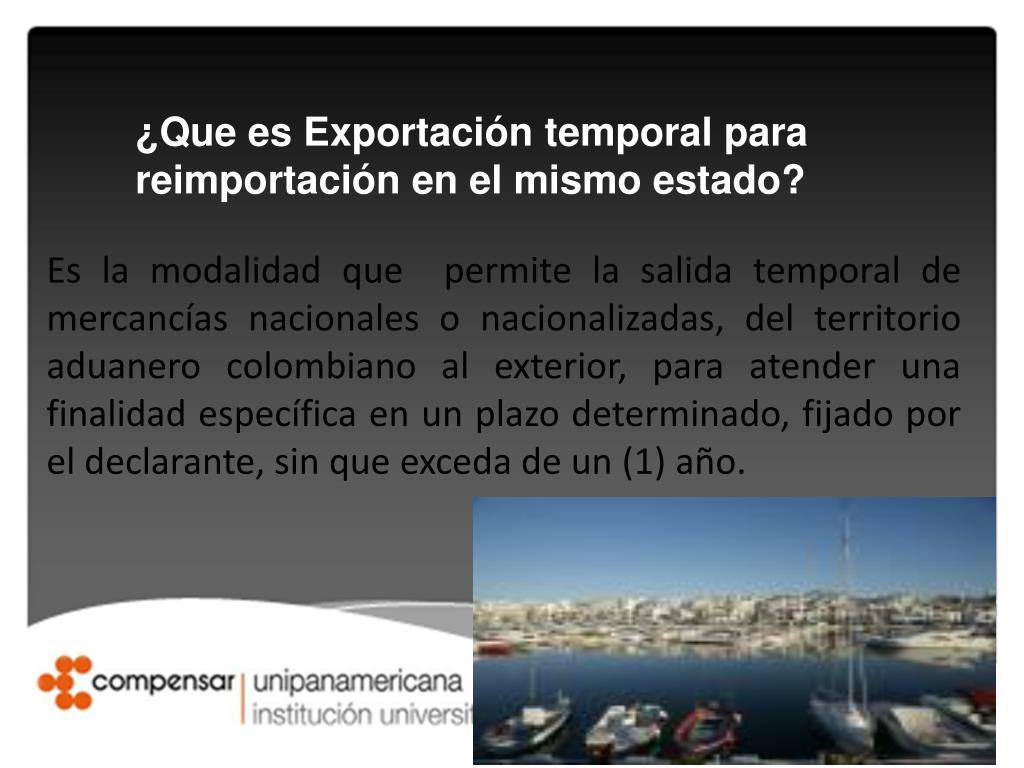 Ppt ExportaciÓn Temporal Para ReimportaciÓn En El Mismo Estado