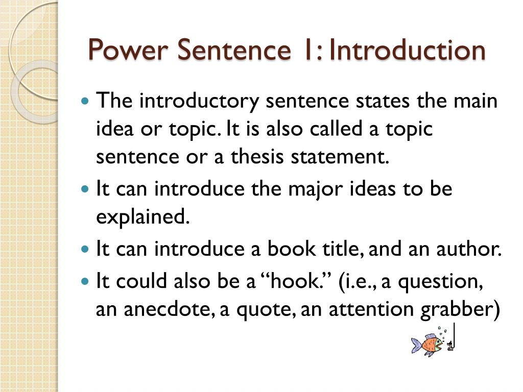 write that essay power sentence