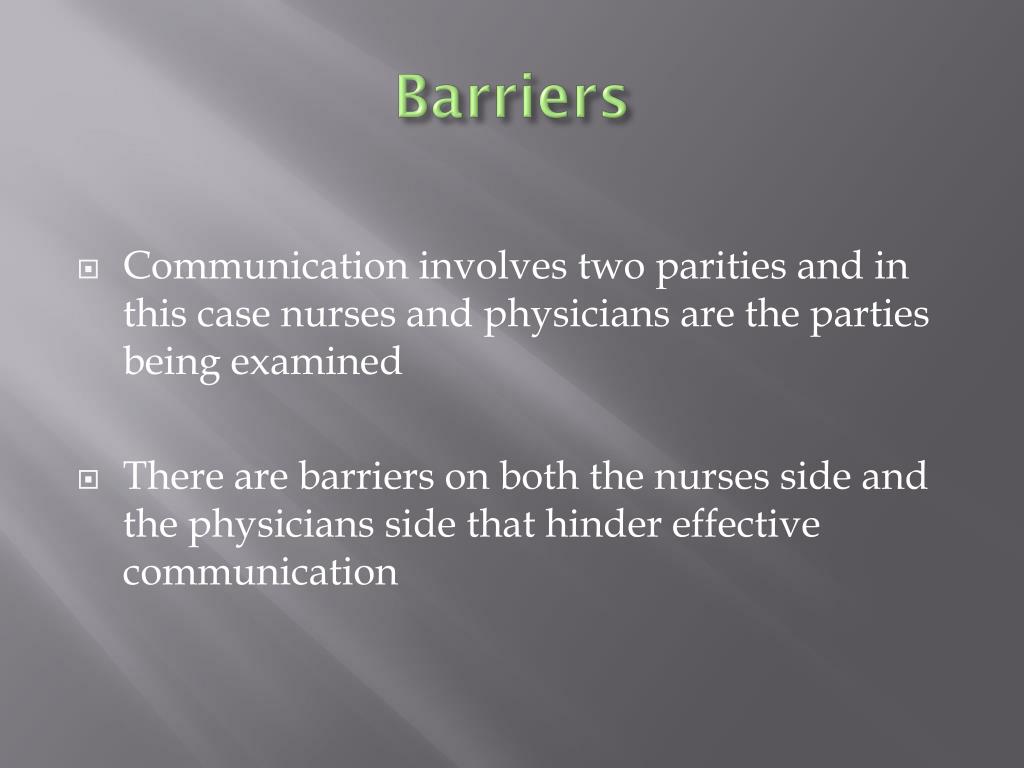 communication barriers essay nursing
