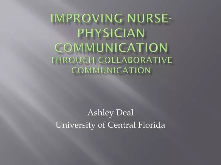 Ppt Improving Nurse Physician Communication Through Collaborative Communication Powerpoint 