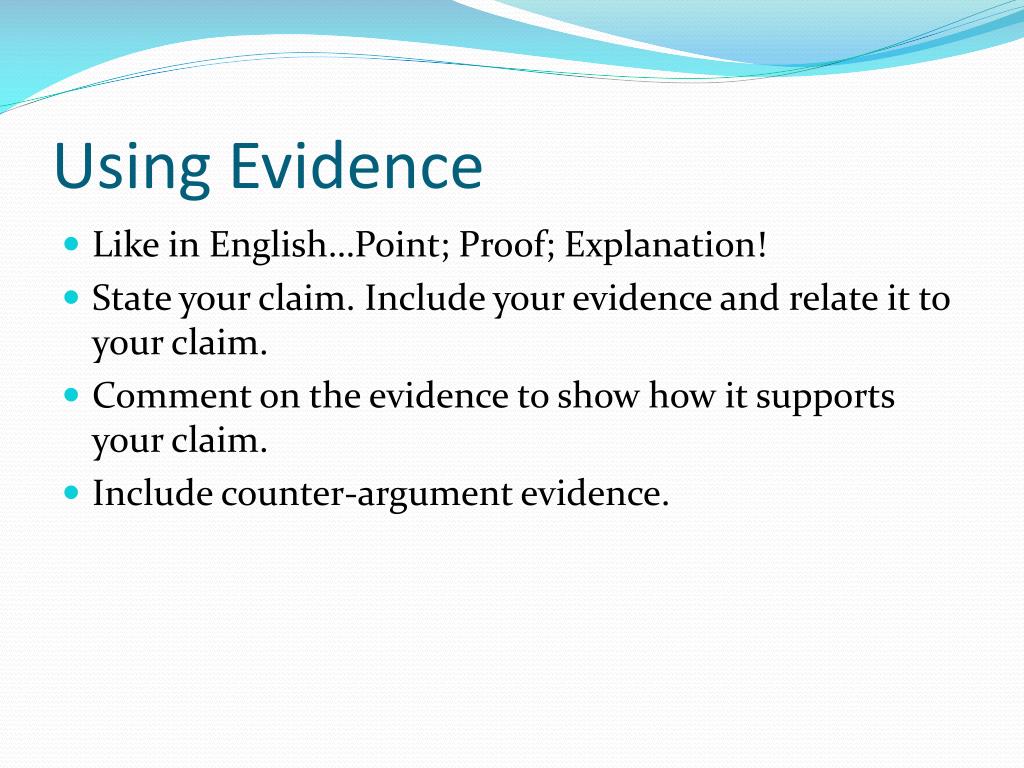 what type of essay does not require evidence