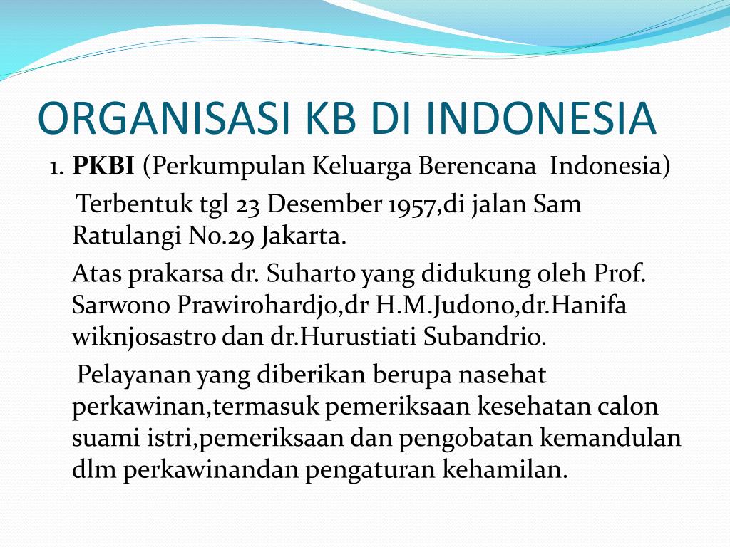 PPT  MENGIDENTIFIKASI PERKEMBANGAN KB DI INDONESIA OLEH PowerPoint