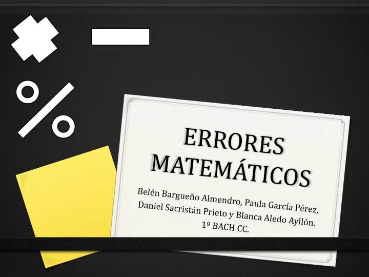 PPT - ERRORES MATEMÁTICOS PowerPoint Presentation, Free Download - ID ...